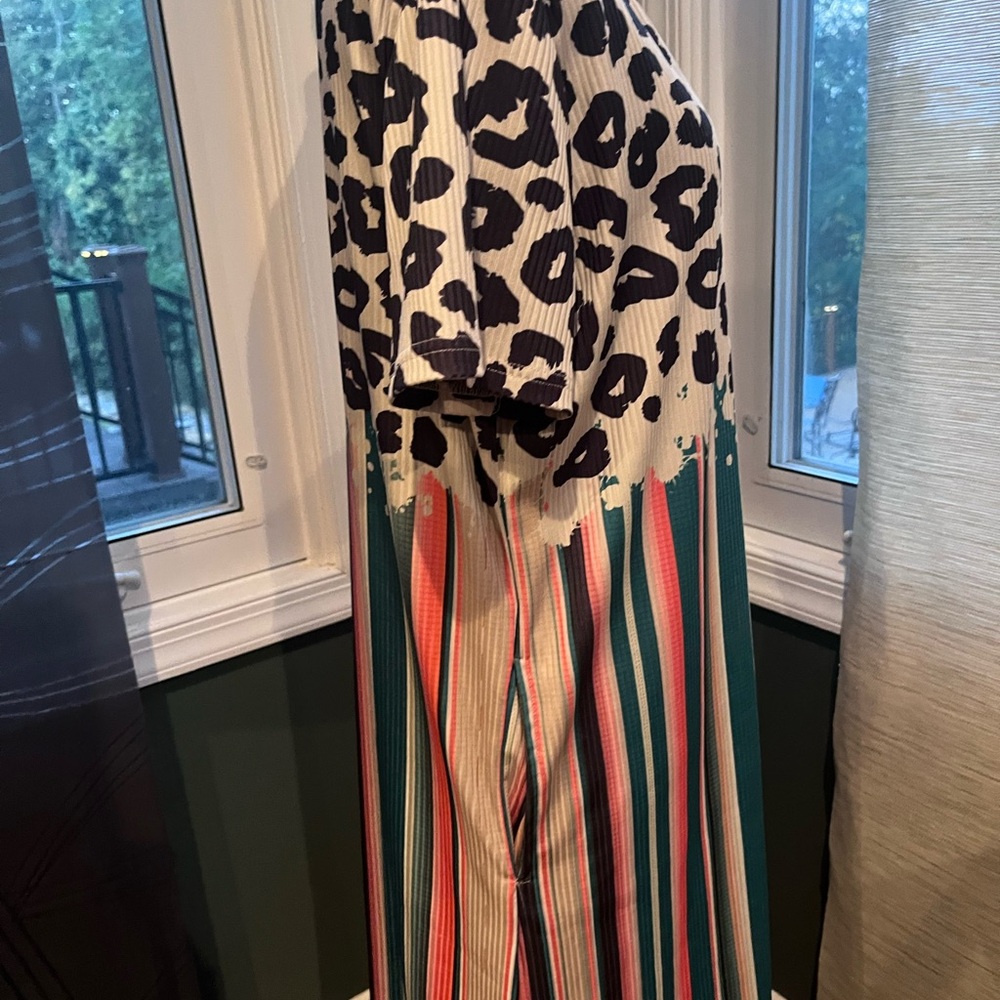 Crazy Train Leopard and Striped Above Knee Dress - Picture 9 of 9
